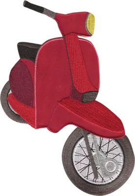 Produktbild von Roller Scooter Motorrad - Aufnäher, Bügelbild, Aufbügler, Applikationen, Patches, Flicken, Zum Aufbügeln, Größe: 21 x 11 cm
