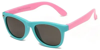 Produktbild von Techsuit - Sunglasses Polarised (8306-C32) eckige polarisierte Sonnenbrille für Babys – blau / rosa