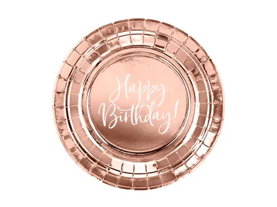 Obrázok produktu pre Papierové taniere Happy Birthday! 18cm, 6ks Party Deco