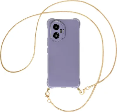 Produktbild von Handykette Backcover-Schutzhülle mit Band (Metall goldfarben) für Honor 300 5G - goldfarbene Snake-Kette