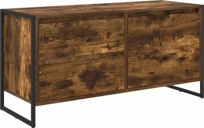 Image de vidaXL : Meubles TV de 100 x 36 x 49,5 cm, en panneaux de particules imitation bois anthracite