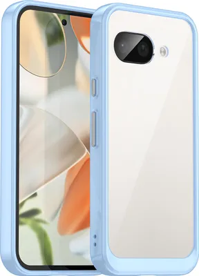 Immagine prodotto di Custodia per Google Pixel 9A trasparente, antiurto in silicone TPU custodia protettiva blu
