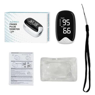 Produktbild von Pulsoximeter Finger, SpO2 Pulsmesser, Fingerpulsoximeter, Messung von Puls und Sauerstoffsättigung am Finger, OLED Display, Batterieanzeige