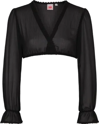 Produktbild von Filomena Dirndlbluse | Langarm-Bluse aus Spitze, Größe:46, Farbe:Schwarz