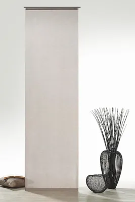Produktbild von heimtexland ® Schiebegardine Natural Chic mit Zubehör Flächenvorhang Batist Optik Natur Matt Schiebevorhang Gardine HxB 245x60 cm Typ410 stone