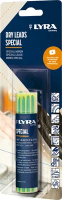 Produktbild von LYRA L4498007 DRY Ersatzminen Set gefüllt mit 12 Stück Spezial-Minen, 2,8 mm, für alle Oberflächen, wasserstrahlfest, im Blister
