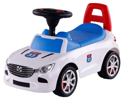Produktbild von Trendy Rutschauto weiß Lauflernwagen für Kleinkinder mit Stauraum
