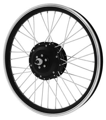 Image de Kit de conversion pour vélo électrique - Roue avant de 50,8 cm, 36V, 250W - Moteur à hub sans balais - Écran LED - Assistance au pédalage (PAS) - Vitesse maximale de 43 km/h - Noir