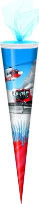 Produktbild von Schultüte / Zuckertüte / 50cm / rund / "Pisten Team"