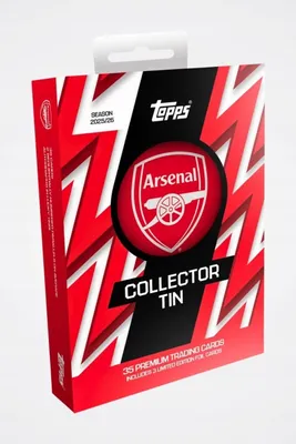 Produktbild von 2025/26 Topps Arsenal – Collector’s Tin: EPL CHAMPIONS | Chance to get an autograph