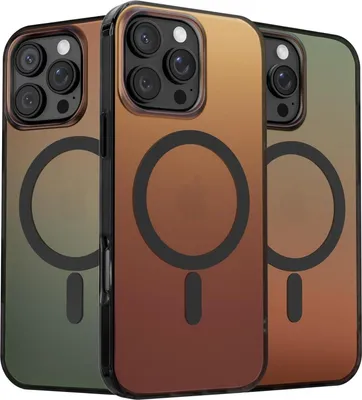 Produktbild von Handyhülle iPhone 16 Pro Max Magsafe kompatibel Fluoreszierender Farbverlauf Stoßfest Kratzfest Mitternachtsflamme