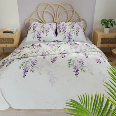 Immagine prodotto di MARKIZETA LAVANYA Completo letto in raso di cotone 160x200cm 100066/SAT/000/160200/1