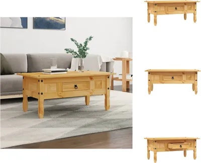 Zdjęcie produktu dla vidaXL Stolik kawowy w stylu meksykańskim z drewna sosnowego 100x60x45 cm - Stoliki kawowe