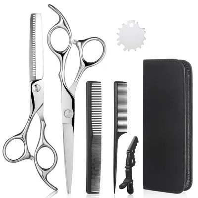 Produktbild von Haarschere Friseurschere Set 7-teilig Silber Edelstahl 6.7 Zoll