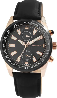 Produktbild von Just Watch Herrenuhr mit Echtlederarmband
