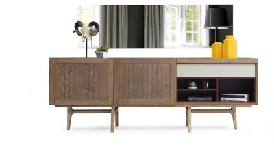 Produktbild von Sideboard Kommode Anrichte Holz Modern Braun Wohnzimmer Kommoden