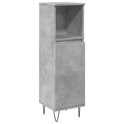 Produktbild von （Robust Möbel）Badschrank/Hochschrank stylische - Badezimmerschrank, Badschrank - Betongrau 30x30x100cm Holzwerkstoff - Badezimmerschränke DEMöbel384264