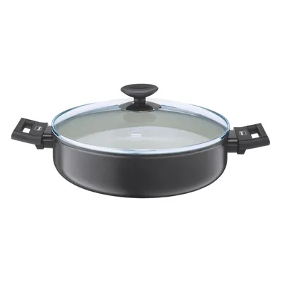 Image de Berndes Alu Specials Smart Cocotte avec couvercle en verre, casserole, poêle à servir, vitrification céramique, aluminium, noir / blanc, Ø 28 cm, 013267