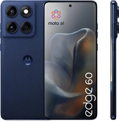 Image de Motorola edge 60 16,9 cm (6,67") Double SIM Android 15 5G USB Type-C 12 Go 256 Go 5200 mAh Bleu