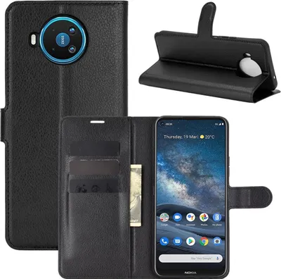 Zdjęcie produktu dla Pokrowiec ochronny na telefon Nokia 8.3 Etui na telefon komórkowy Etui z klapką, kolor: czarny