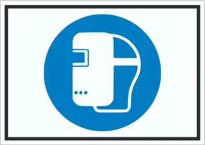 Produktbild von Schweißmaske benutzen Symbol Aufkleber A7 (74x105mm)
