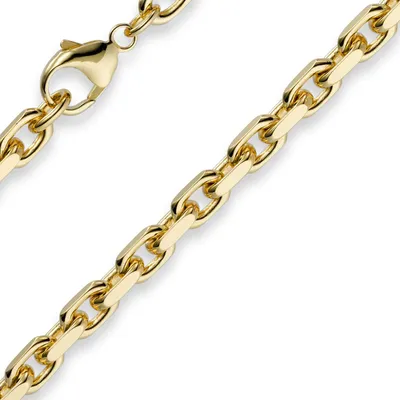 Produktbild von 5mm Armband Armkette Ankerkette aus 585 Gold Gelbgold 19cm Herren Goldarmband