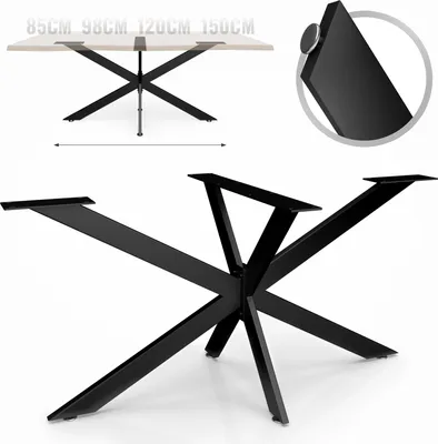 Obrázek produktu pro Kovová podnož ke stolu 85 x 70 cm, černá