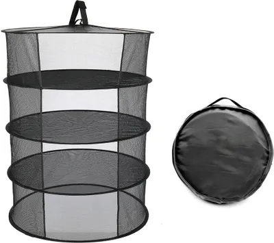 Obrázek produktu pro 4 vrstvy Závěsný koš Skládací sušička na prádlo Bylinky Suchá síť Otevírací plíseň Sušička Síťovina Průměr 600 mm Pro bylinky Květiny Pupeny Rostliny