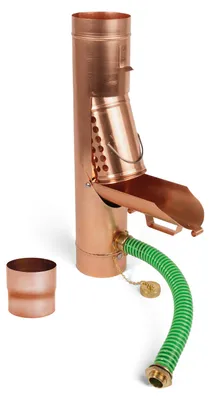 Produktbild von Regensammler mit Laubsammler Kupfer DN 80 - 100 mit Adapter