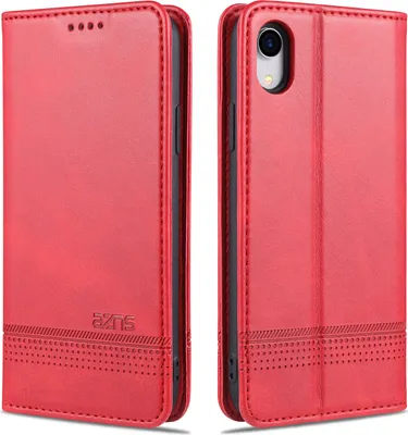 Produktbild von LaimTop LederHülle für iPhone XR, Klapphüllen Brieftasche Magnetverschluss Ständer Schutzhülle für iPhone XR Rosa