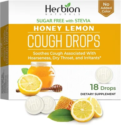 Obrázek produktu pro Herbion Naturals kapky proti kašli s medovo-citrónovou příchutí, bez cukru se stévií, doplněk stravy, tiší kašel, pro dospělé a děti od 6 let