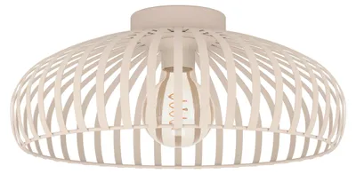 Produktbild von EGLO Deckenlampe Mogano 3, Deckenleuchte Wohnzimmer, Lampe Decke Schlafzimmer, Wohnzimmerlampe aus Metall in Beige, E27 Fassung, Ø 43 cm
