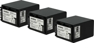 Produktbild von EXTENSILO 3x Akku kompatibel mit Sony DCR-SR82E, DCR-SR80E, DCR-SR88, DCR-SR87, DCR-SR87E, DCR-SR88E, DCR-SR78E Kamera (3300 mAh, 7,4 V, Li-Ion)