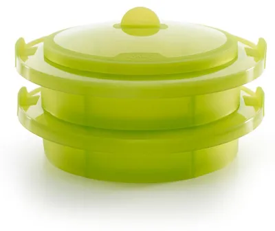 Image de CUISINE A VAPEUR Silicone Cuiseur à vapeur pour pommes de terre Ø 22 cm vert Lekue