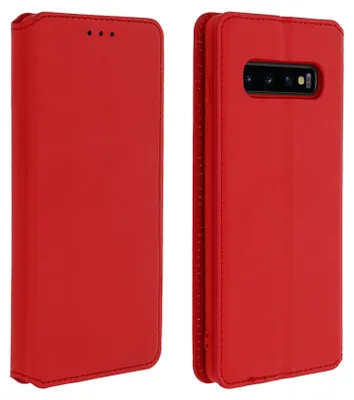 Produktbild von Avizar, Klappetui aus Kunstleder für Samsung Galaxy S10, Rot
