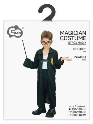 Image de Costume pour enfant, Magicien, taille 110/120 cm - Godan