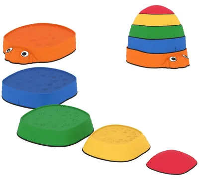Produktbild von Balanciersteine für Kinder 5 Stück Rutschfest stapelbar 2-8 Jahren für Drinnen Draußen