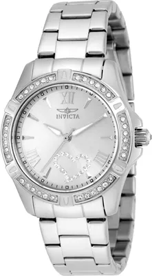 Produktbild von Invicta Angel 21383 Damenuhr - Quarzwerk - Edelstahl mit silbernem Zifferblatt - 34 mm