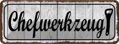 Produktbild von vianmo Blechschild 10x27 cm Chefwerkzeug Beruf Arbeit