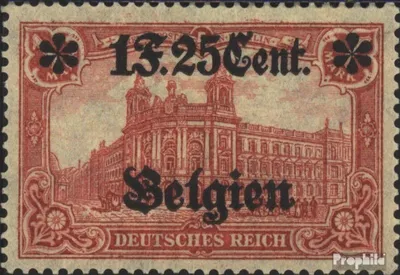 Produktbild von Briefmarken Dt. Landespost in Belgien 1916 Mi 23II postfrisch Germania
