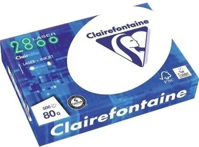 Produktbild von Clairefontaine - Kopie Papier Clairefontaine Laser A4 80GR WEISS | Pak ein 500 Blatt | 5 Stücke