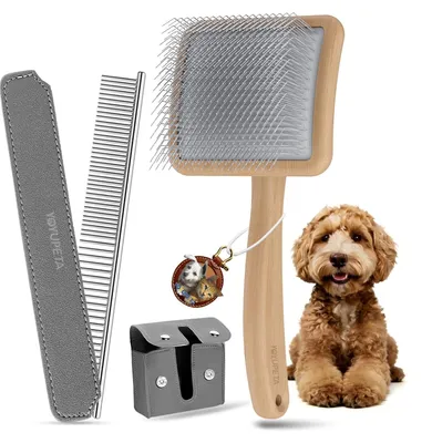 Immagine prodotto di Set professionale di spazzole e pettini per cani con pelo folto
