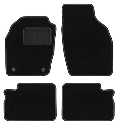 Produktbild von Velours-Fußmatten für Opel Agila A 2000-2007 (Schrägheck) – 4-tlg, Schwarz, passgenau – Wielganizator LUX