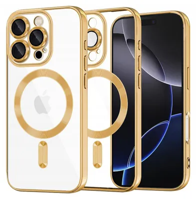 Obrázok produktu pre Techsuit Luxury Crystal MagSafe kryt na iPhone 16 Pro Max – zlatý