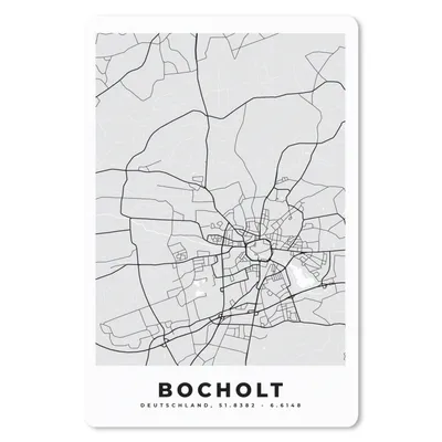 Produktbild von MuchoWow® Mauspad Mousepad Stadtplan - Karte - Bocholt - Deutschland 40x60 cm - Mousepads - Maus Mat - Pad - Mausunterlage - Schreibtisch Accesoire
