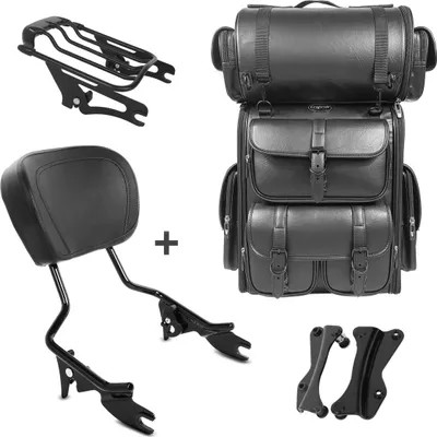 Immagine prodotto di Sissybar AW + borsa posteriore LX per Chopper / Custombikes Touring 14-25 mi