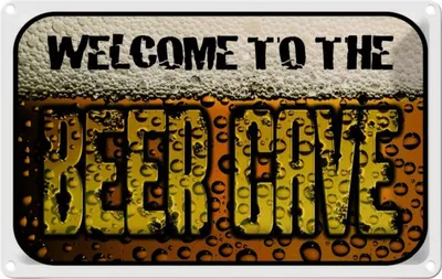 Produktbild von vianmo Blechschild 20x30 cm Bier welcome to the beer cave Essen Trinken