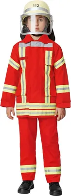 Produktbild von Feuerwehrmann rot Karneval Faschingskostüm Kinder Kindergröße: 104