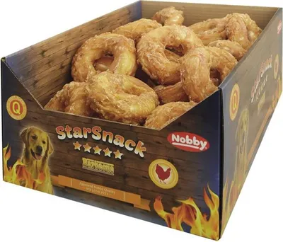 Obrázok produktu pre Nobby StarSnack Barbecue Chicken Donut Display 30 St; cca 10,0 cm, 110 g