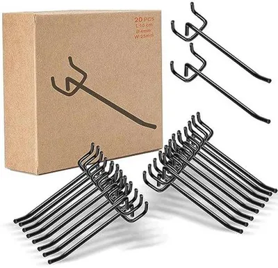Produktbild von Famanu Wandhaken Set - 20 Stück, 4 mm Hakendurchmesser für Werkzeughalter